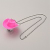 Resin Hat with Plastic Disco Ball Pendant with Ball Chains for Car Mirror Hanging Accessories NJEW-WH0002-20-1