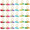 30Pcs 6 Styles Electroplated Natural Quartz Crystal Pendants PALLOY-TAC0228-2