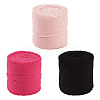 3 Rolls Polyester Raw Edges Ribbons SRIB-TAC0002-26C-2