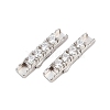 925 Sterling Silver Micro Pave Clear Cubic Zirconia Bayonet Clasps STER-C016-01A-P-1