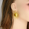 Stylish European and American 304 Stainless Steel Sun Stud Earrings LW5049-2-2