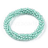 Crochet Glass Beads Braided Stretch Bracelet BJEW-K232-01C-1