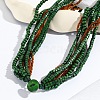 Bohemian Style Wood & Glass Seed Beaded Multilayer Long Necklaces for Women FS-WG013E3-01-4