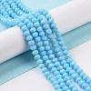 Electroplate Opaque Solid Color Glass Beads Strands EGLA-A044-P1mm-L08-4