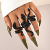 Alloy Snake Gothic Stackable Finger Rings Set for Women FIND-PW0009-02C-1