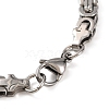 Tarnish Resistant 304 Stainless Steel Byzantine Chain Bracelets BJEW-B078-90P-3