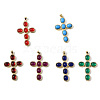 Brass Glass Pendants KK-Z155-09G-02-1