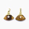 Natural Tiger Eye Pendants G-F584-F12-G-2