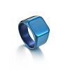 Square Titanium Steel Finger Rings WGB1DFB-09-2