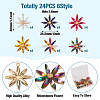  24Pcs 6 Colors Acrylic Rhinestone Pendants FIND-TA0002-79-3