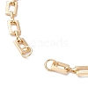 Brass Rectangle Link Chains Bracelet Making AJEW-JB01302-01-2