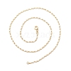 Brass Oval Link Chains Necklace for Women NJEW-P265-21G-3