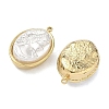 304 Stainless Steel with ABS Plastic Pearl Pendants STAS-G371-11G-2