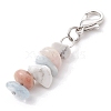 Natural Aquamarine & Pink Opal & Howlite Chips Pendant Decoration HJEW-JM02304-01-4