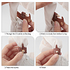 CHGCRAFT 2 Pairs 2 Colors Leather Undamaged Bag D Ring Connector FIND-CA0007-92-4