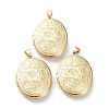 Brass Locket Pendants X-KK-P199-09G-1