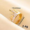 Stylish 304 Stainless Steel Enamel Cuff Ring CY9902-2-1