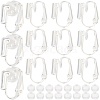 SOFPLATE 24Pcs Brass Clip-on Earring Converters Findings KK-SP0001-16S-1