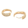 Brass Micro Pave Cubic Zirconia Hoop Earrings EJEW-D078-15KCG-2