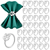 60Pcs Christmas Theme Alloy Leaf Napkin Rings AJEW-PB0001-03P-1