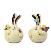 Cute Rabbit Resin Figurines Display Decorations PW-WGFD3F2-02-1