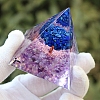 Natural Lapis Lazuli & Amethyst Orgonite Pyramid Resin Energy Generators PW-WGBC1F9-01-2