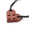 Resin Building Blocks Link Bracelets BJEW-JB06339-04-2