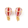 Brass Enamel Pendant Bails KK-H524-13G-1