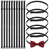 BENECREAT 16Pcs Adjustable Polyester Elastic Bow Tie Extender Bands FIND-BC0005-75B-02-1