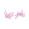 Butterfly with Flower Transparent Resin Cabochons FIND-L019-06D-2