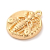 Brass Pendants With Clear Cubic Zirconia KK-S403-03G-2