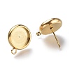 Ion Plating(IP) 304 Stainless Steel Stud Earring Settings STAS-I161-01D-G-2