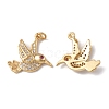 Rack Plating Brass Micro Pave Cubic Zirconia Pendants KK-G452-13G-1