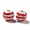 Independence Day Theme Printed Natural Wooden Beads WOOD-L020-B03-2