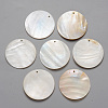 Natural Freshwater Shell Pendants SHEL-R021-01-1