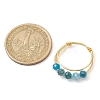 Natural Round Apatite Beaded Finger Rings RJEW-TA00118-02-3