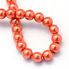 Baking Painted Pearlized Glass Pearl Round Bead Strands HY-Q003-6mm-38-4