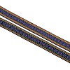 Ethnic Style Embroidery Flat Polyester Elastic Rubber Cord/Band OCOR-WH0079-97B-1