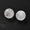 Frosted Transparent Acrylic Beads OACR-F013-13-4