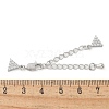 Brass Micro Pave Cubic Zirconia Chain Extender with Glass KK-U052-05P-3