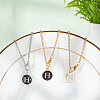 Flat Round with Letter Alloy Enamel Wine Glass Charms AJEW-AB00184-08-4