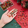 300Pcs 6 Colors Christmas Themed Transparents Glass Beads GLAA-PH0003-53-3