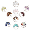 SUNNYCLUE 10Pcs 10 Colors Amethyst & Lapis Lazuli & Quartz Crystal & Rose Quartz & Tourmaline & Tiger Eye & Garnet & Prehnite & Turquoise Gemstone Pendants G-SC0002-07-1