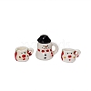 Christmas Snowman Mini Ceramic Tea Sets BOTT-PW0002-123-3