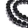 Synthetic Black Stone Beads Strands GSR12mmC044-5