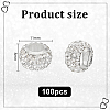 100Pcs Polymer Clay Rhinestone European Beads RB-PH0001-54A-2