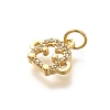 Rack Plating Brass Micro Pave Cubic Zirconia Pendants KK-H508-28G-10-2