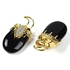 Natural Obsidian Pendants G-L524-17G-01-2