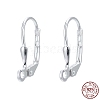 925 Sterling Silver Leverback Hoop Earrings STER-L054-54S-8