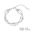 Non-Tarnish Stainless Steel Multi-strand Bracelets Round Snake Chain Bracelets for Women Men FH6045-1-1